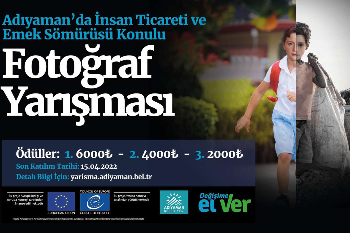 Adıyaman'da "İnsan Ticareti ve Emek sömürüsü" konulu fotoğraf ve kısa film yarışması yapılacak Adıyaman'da "İnsan Ticareti ve Emek sömürüsü" konulu fotoğraf ve kısa film yarışması yapılacak